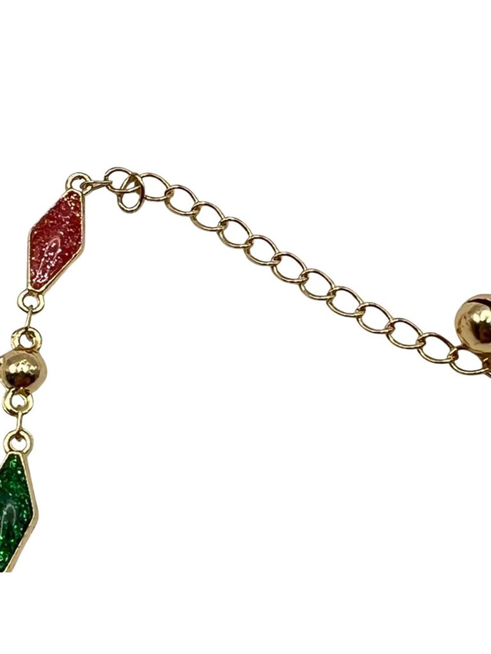 Gold Tone 2 Bracelet Lot Multicolor Enamel Link Charm Bangle Tree of Life Boho - Picture 13 of 14
